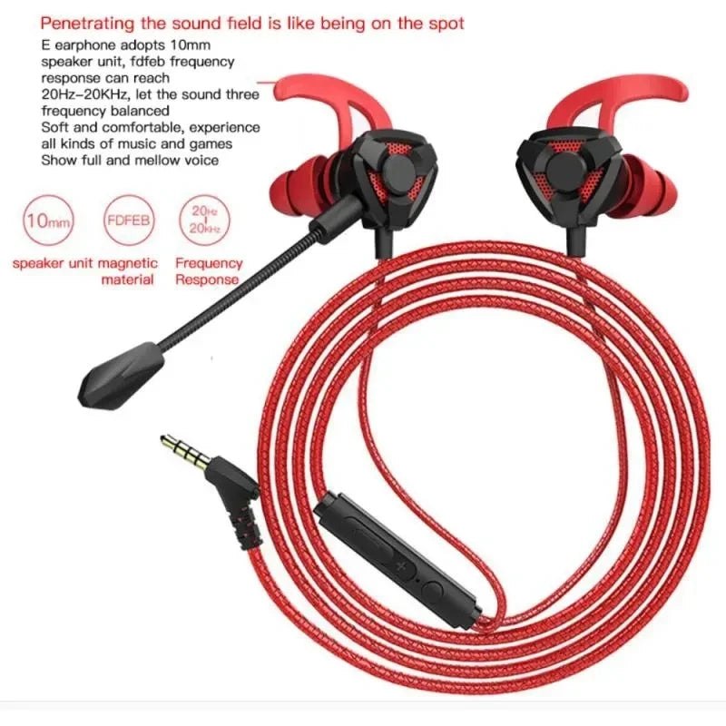 Wired Gaming Earbuds With Mic